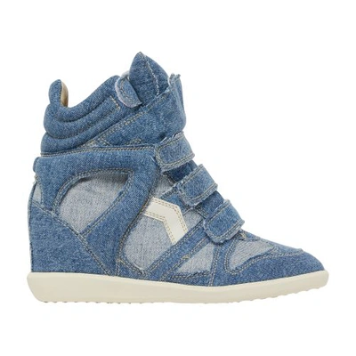 Shop Isabel Marant Bekett Sneakers In Light_blue