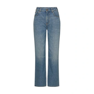 Shop Chloé Straight-cut Jeans In Foggy_blue