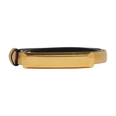 Shop Tom Ford Belt In Dark_gold
