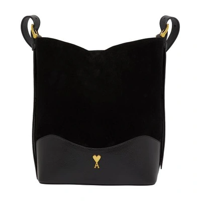 Shop Ami Alexandre Mattiussi Paname Paname Bucket Bag In Black