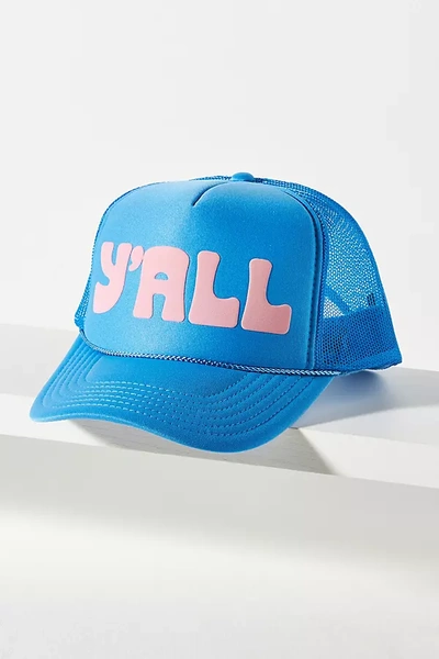 Shop Ascot + Hart Y'all Trucker Hat In Blue