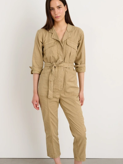 Shop Alex Mill Expedition Jumpsuit In Washed Twill In Vintage Khaki