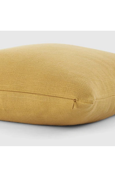 Shop Ienjoy Home Stone Washed Cotton Throw Pillow In Mustard