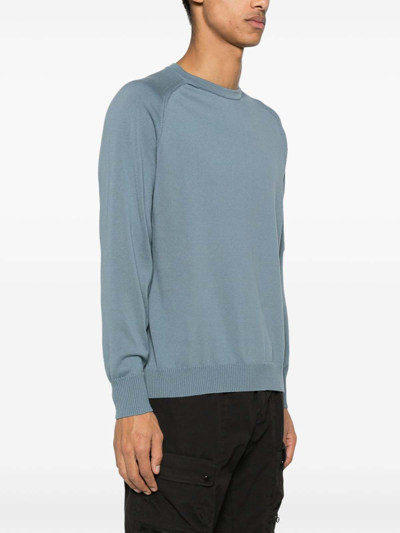 Shop C.p. Company Cotton Crewneck Sweater In Grey