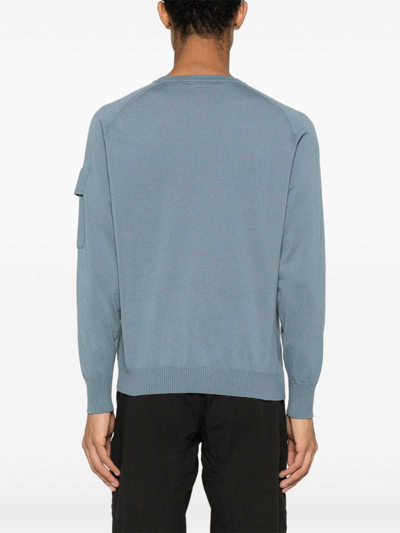 Shop C.p. Company Cotton Crewneck Sweater In Grey