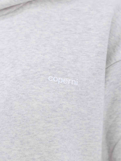 Shop Coperni Cotton Blend Sweatshirt With Hood In Grey