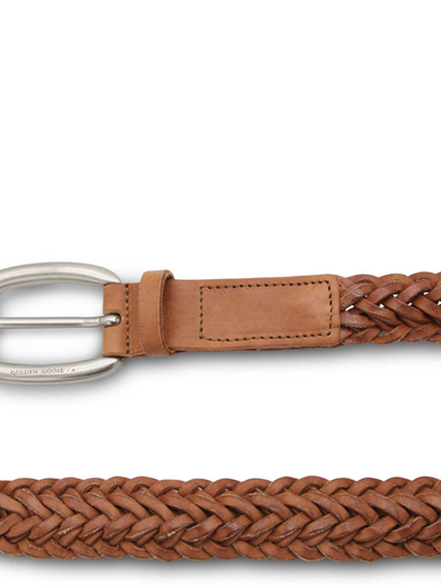 Shop Golden Goose Brown Leather Belt