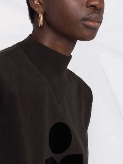 Isabel Marant Étoile Moby Sweatshirt With Logo And High Neck In Black