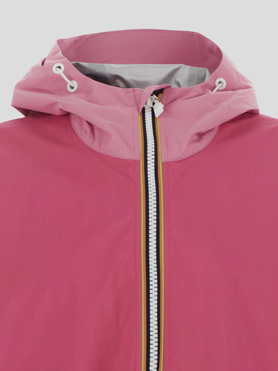 K-way Tech Fabric Jacket In Pink