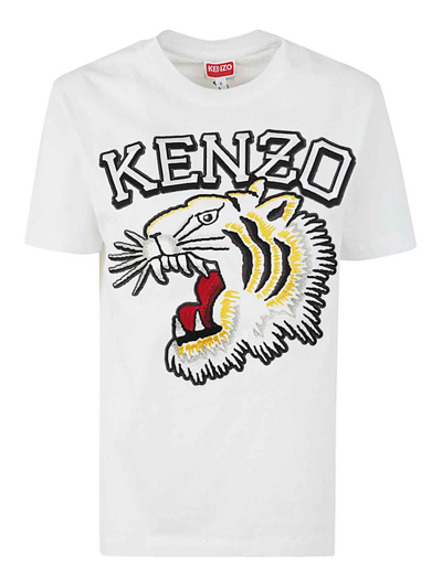Shop Kenzo Tiger Varsity Loose T-shirt In White
