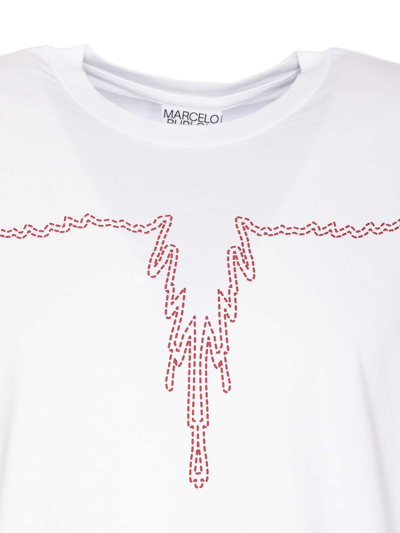 Shop Marcelo Burlon County Of Milan Stitch Wings Over T-shirt In White