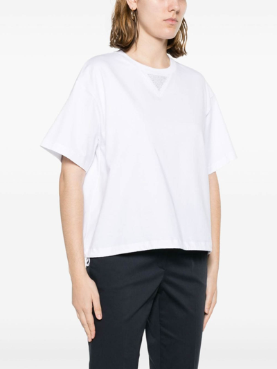 Shop Peserico T-shirt With Light Point In White