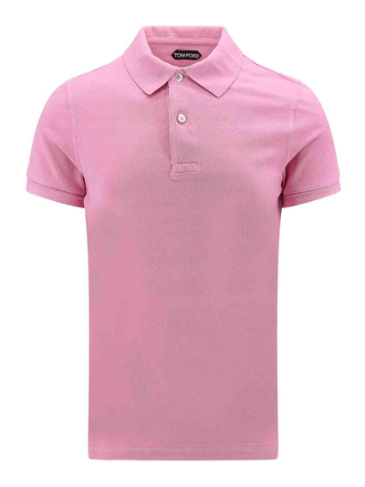 Shop Tom Ford Cotton Polo Shirt In Nude & Neutrals