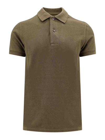 Shop Tom Ford Cotton Polo Shirt In Green