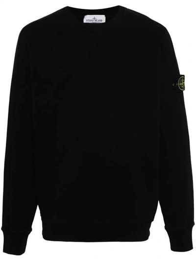 Shop Stone Island Crewneck Sweatshirt Clothing In Black