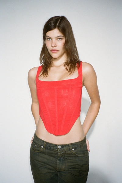 Ss24 Campbell Corset In Scarlet