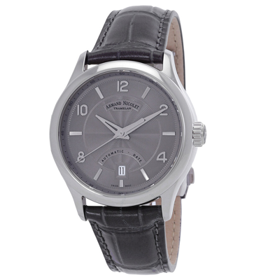 Shop Armand Nicolet M02-4 Automatic Grey Dial Men's Watch A840aaa-gr-p840gr2 In Black / Grey