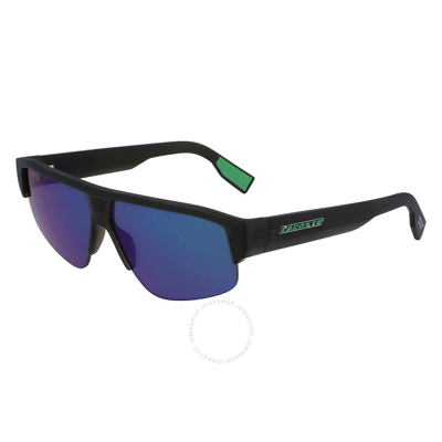 Shop Lacoste Blue Browline Men's Sunglasses L6003s 022 62 In Blue / Grey