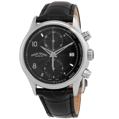 Shop Armand Nicolet M02-4 Chronograph Automatic Black Dial Men's Watch A844aaa-nr-p840nr2