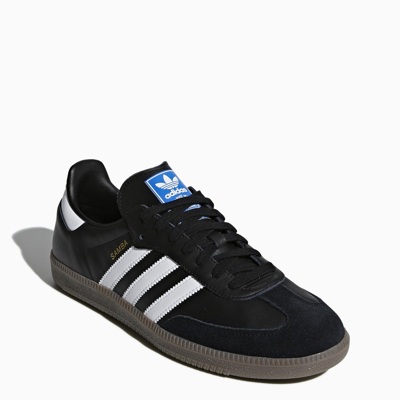 Adidas Originals Low-top Rubber Sole Sneakers With Contrast Stripes In Black
