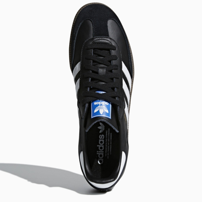 Adidas Originals Low-top Rubber Sole Sneakers With Contrast Stripes In Black