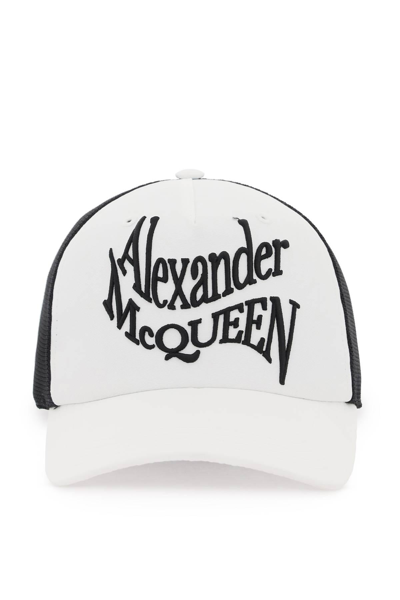 Shop Alexander Mcqueen Embroidered Logo Baseball Cap With