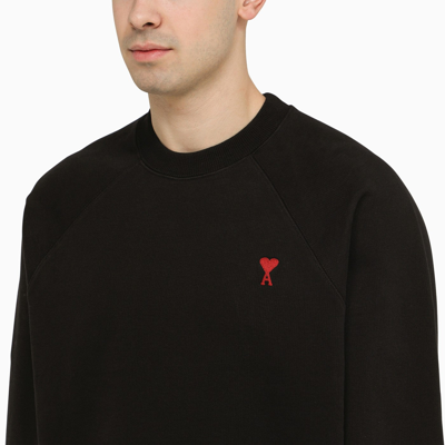 Shop Ami Alexandre Mattiussi Ami Paris Ami De Coeur Black Sweatshirt
