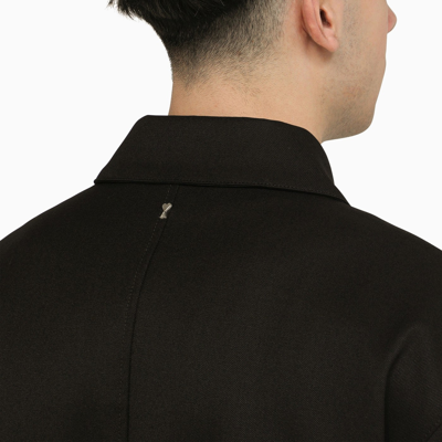 Shop Ami Alexandre Mattiussi Ami Paris Ami De Coeur Black Wool Jacket