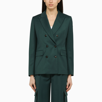 Amiri Forest Green Double-breasted Jacket In Wool