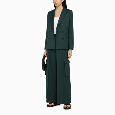 Amiri Forest Green Double-breasted Jacket In Wool