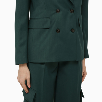 Amiri Forest Green Double-breasted Jacket In Wool