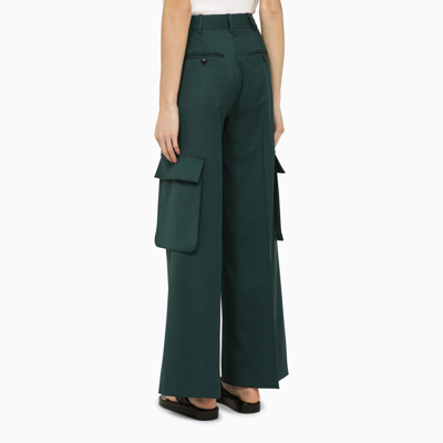 Shop Amiri Forest Green Wool Trousers