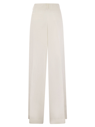 Shop Antonelli Firenze Tulipano Linen Wide Trousers