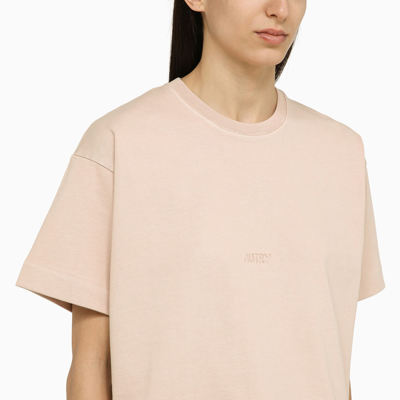 Shop Autry Peony Rose Cotton Cropped T Shirt