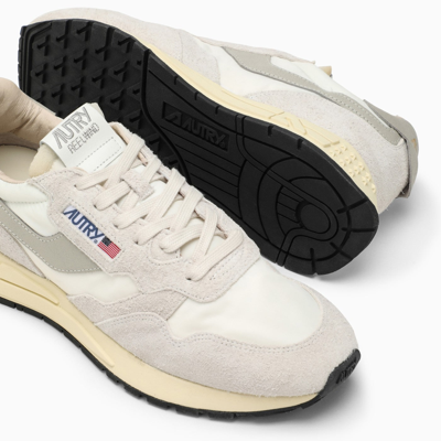 Shop Autry Reelwind Trainer In White Nylon And Suede