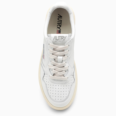 Shop Autry White Leather Medalist Sneakers