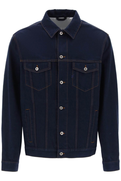 Shop Burberry Japanese Denim Jacket For Men/w