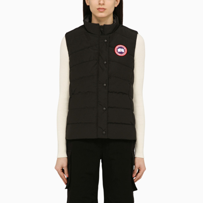 Shop Canada Goose Freestyle Black Nylon Waistcoat
