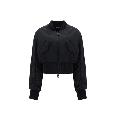 Shop Dolce & Gabbana Cropped Bomber Jacket