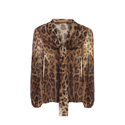 Shop Dolce & Gabbana Leopard Shirt