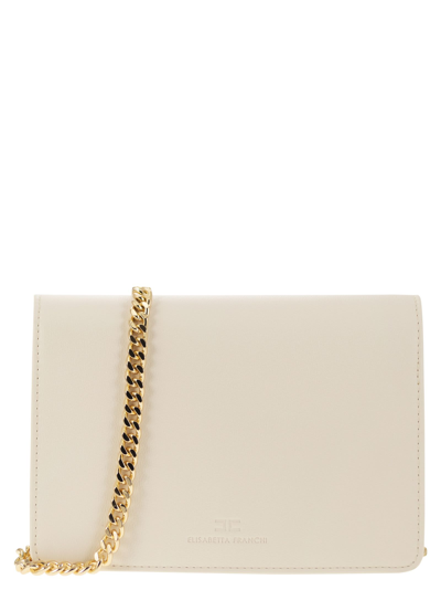 Shop Elisabetta Franchi Shoulder Bag With Gold Swivel Logo