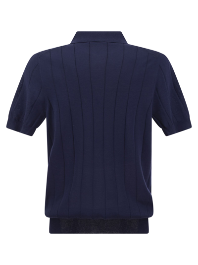 Shop Fay Knitted Polo Shirt