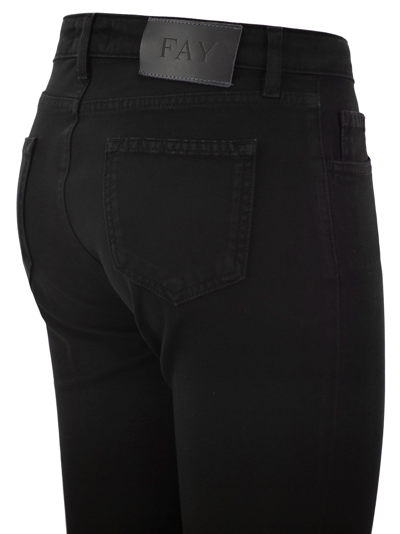 Shop Fay 5 Pocket Trousers In Stretch Cotton.