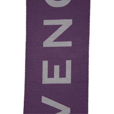 Shop Givenchy Wool Logo Scarf