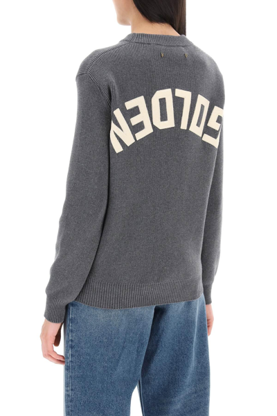 Shop Golden Goose Dany Cotton Sweater With Lettering
