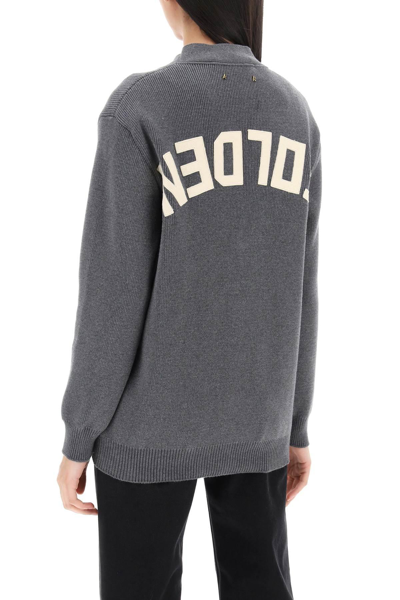 Shop Golden Goose Darnelle Cardigan With Logo Patch