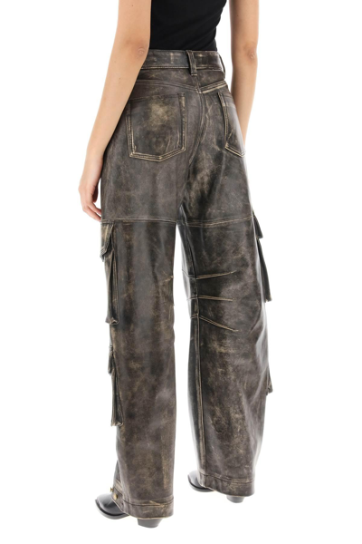 Shop Golden Goose Irin Cargo Pants In Vintage Effect Nappa Leather