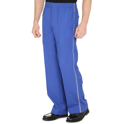Gucci Brand-embroidered Slip-pocket Straight-leg Regular-fit Wool-blend Trousers
