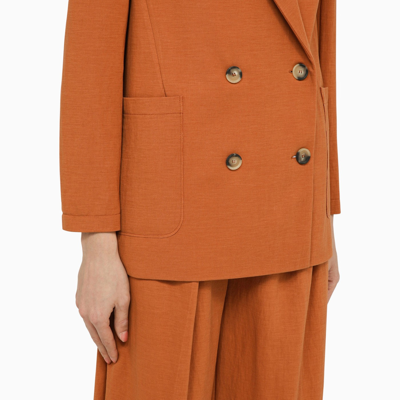 Shop Harris Wharf London Terracotta Coloured Double Breasted Jacket