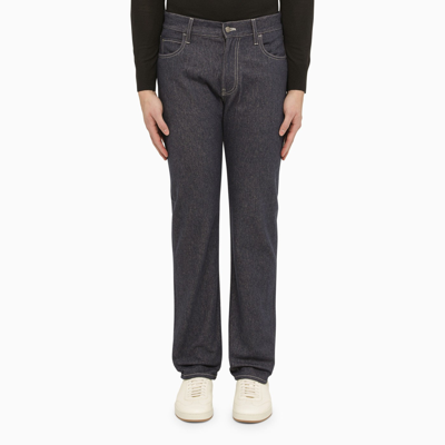 Shop Loro Piana Surge Blue Regular Denim Jeans